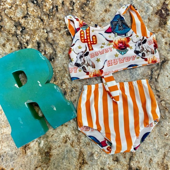 Scottish Highlander Swimsuit | Reversible Bikini | Striped Swimsuit - Picture 4 of 6